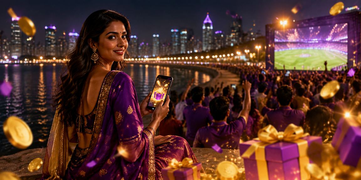 Responsible gaming message with Mumbai Marine Drive in background